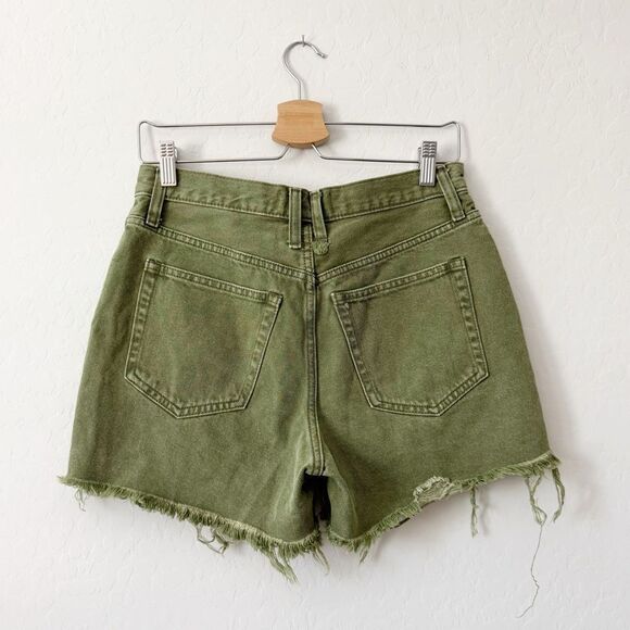 Free People Makai Cut Off Shorts in Olive Green Size 27 - Picture 10 of 13